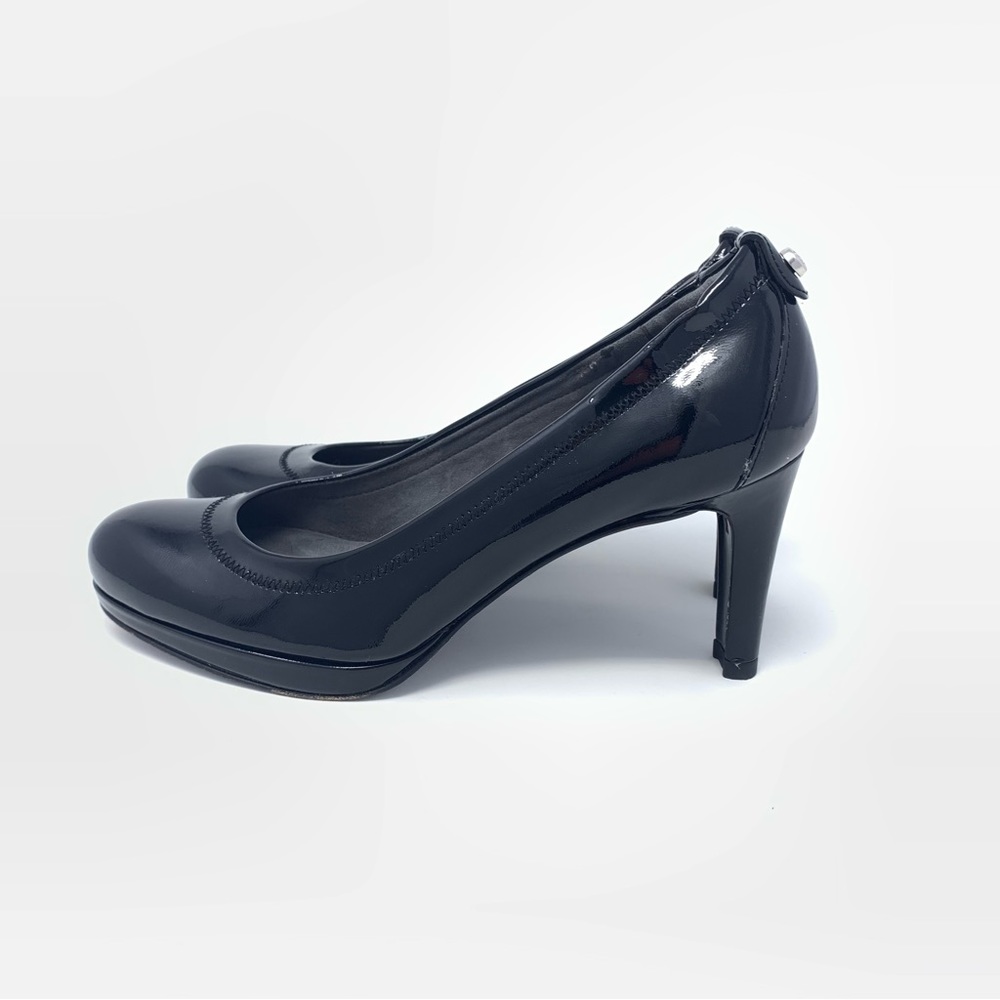 Stuart Weitzman Black Patent Leather Platform Pumps size 5